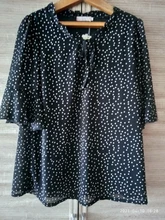 Kimono de talla grande para mujer, Blusa de gasa de lunares, ropa de manga larga, moda coreana, 2021