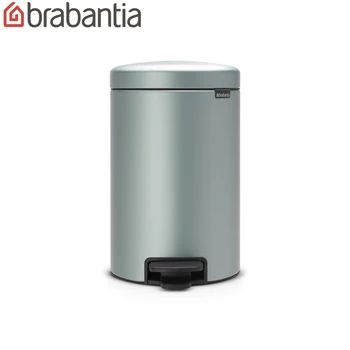 

Бак мусорный Brabantia "NewIcon" с педалью, мятный металлик, 12л. 113765