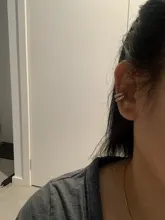 Pendiente de cristal para oreja para mujer, Color dorado, sin Piercing, pequeño, para boda, boda