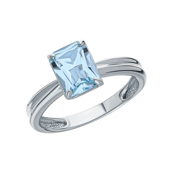 

Silver ring with Topaz sunlight sample 925