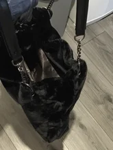 Tote Handbag Chain Travel Purse Faux-Fur Female Plush Women Fashion Casual Larger-Capacity