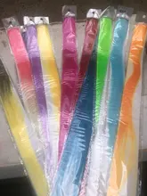 Alileader-extensiones de cabello sintético de 20 pulgadas con Clip, pelo postizo liso con Clips, ombré, productos para el cabello