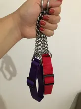 Dog-Collar Link-Chain Dog-Training-Accessories Slip Pet Large Dog Martingal Nylon Adjustable