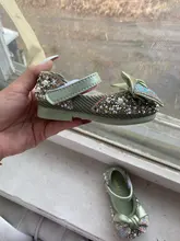 Zapatos de cuero con lazo de diamantes de imitación para niñas, zapatillas de baile de fiesta, zapatos planos de rendimiento para bebés y estudiantes, D785