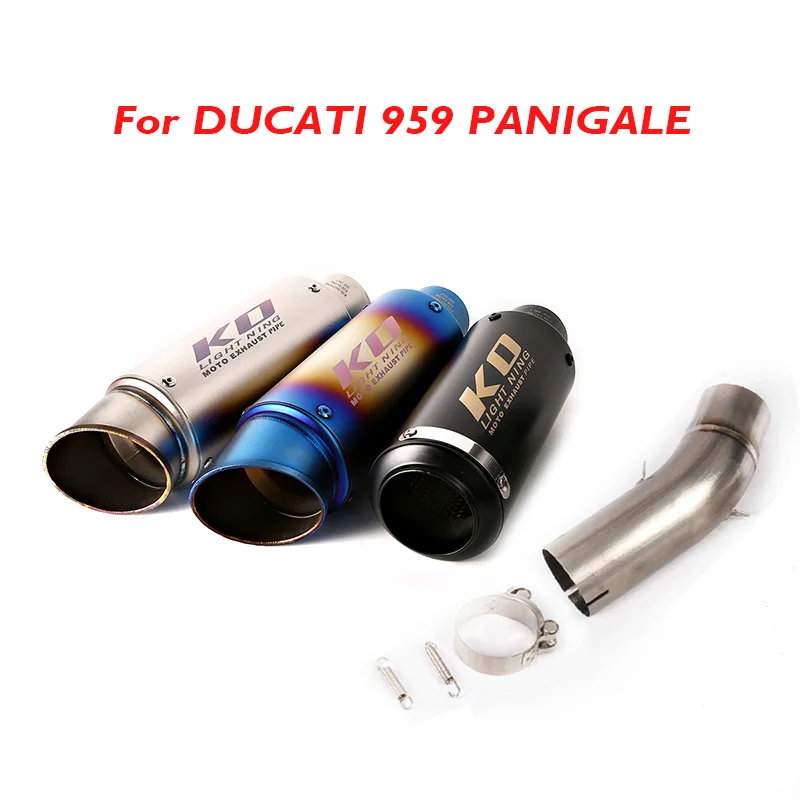 

959 Panigale Motorcycle Exhaust Muffler Pipe Escape Silencer Connector Section Link Tube Escape for Ducati 959 Panigale
