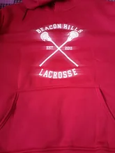 Sudadera con capucha de Teen Wolf para hombre y mujer, ropa deportiva unisex con estampado de Lacrosse y McCall 11, Stilinski 24 y Lahey 14, jersey de chándal de la serie de anime disponible en color rojo