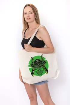 

Angemiel Bag Big Alien Samurai Shopping Beach Tote Bag