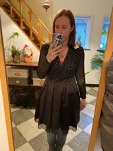 Woman Dress Stitching Mesh Spring Sequin Long-Sleeve Capucines Elegant Ladies Autumn