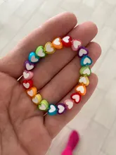 Makersland-pulsera con cuentas de arcilla suave para niñas, joyería para niños, cuentas esmeriladas, abalorio, regalo de Navidad