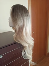 HAIR Wig Light Blonde Platinum Middle-Part Heat-Resistant Cosplay Brown Long-Wavy Natural