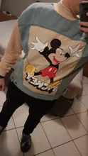 Disney Sweatshirt Harajuku-Top Long-Sleeve Mickey Mouse Vintage Fashion Women Denim Letter