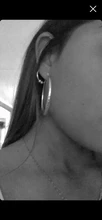 Pendientes redondos de Plata de Ley 925 para mujer, aretes redondos de Hip Hop para mujer, aretes de aro Piercing de 5,1 cm de círculo grande, proveedores de envío directo
