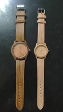 Dial Wood Watch Bamboo Natural Hour Genuine-Leather Women Male KCHKE Reloj-De-Madera