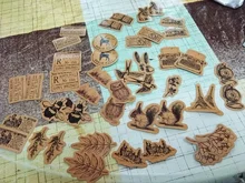 46 unids/lote japonés diario Kawaii ardilla planta diario decoración escama pegatinas Scrapbooking papelería