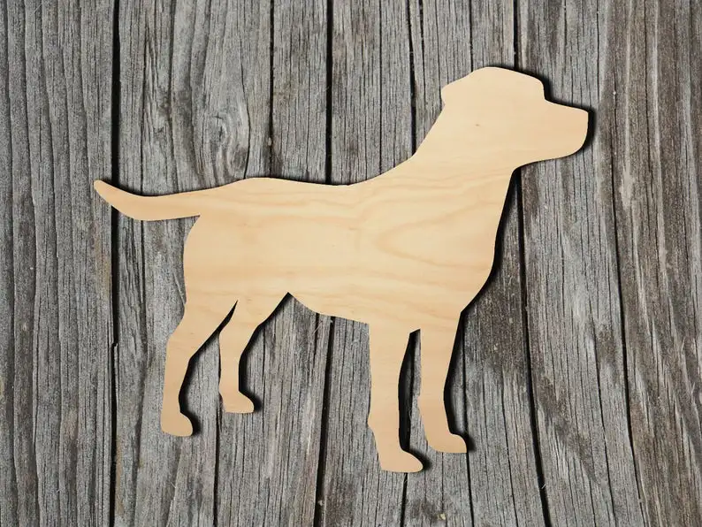 Labrador- Multiple Sizes- Laser Cut Unfinished Wood Cutout Shapes