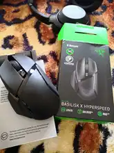 Razer-ratón inalámbrico Basilisk X Hyperspeed para videojuegos, Bluetooth, inalámbrico, Compatible con Sensor óptico de 16000DPI