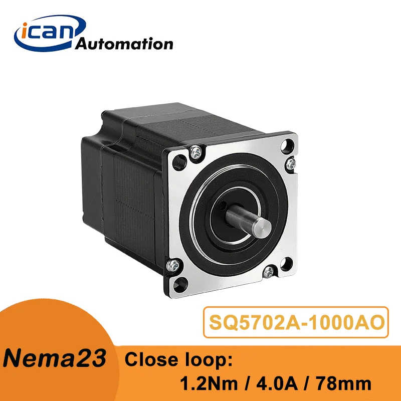 

ICAN Nema 23 Encoder Closed Loop Stepper 1.2Nm 4.0A 57x78mm SQ5702A-1000AO Hybrid Cnc Servo Motor