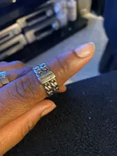 HUANZHI 2020 humano cara multicapa anillos con letras Irregular Cadena de plata tibetana Retro anillo estilo Punk joyería para hombres y mujeres