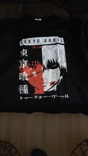 Camiseta de Manga Tokio Ghoul Anime para hombre, camisa holgada de dibujos animados de Kaneki Ken, de algodón, nueva