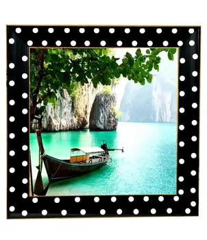 

Canvas Painting Wood Colorful Framed Green Sea