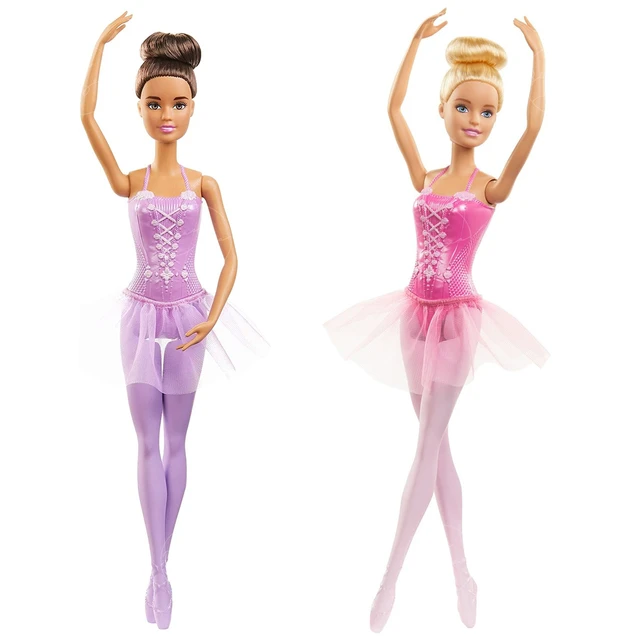 Original Barbie Ballerina Doll Pink, Purple Tutu Blonde Doll Barbie  Collector Childrens Toys Great Gift for