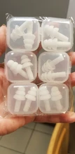 Tapones de silicona para los oídos con reducción de ruido, tapones de silicona suaves para los oídos, para natación, protectores para dormir, caja de 6 pares