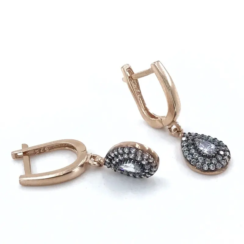 

Diamond Model Gold Handwork Silver Casual Drop Earrings