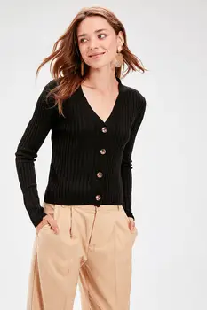 

Trendyol Black Knitwear Cardigan TWOAW20HI0058