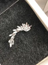 2021 nueva moda elegante Vintage Punk gótico para la oreja, de estrás de cristal brazalete de Clip de perno pendientes 1E321