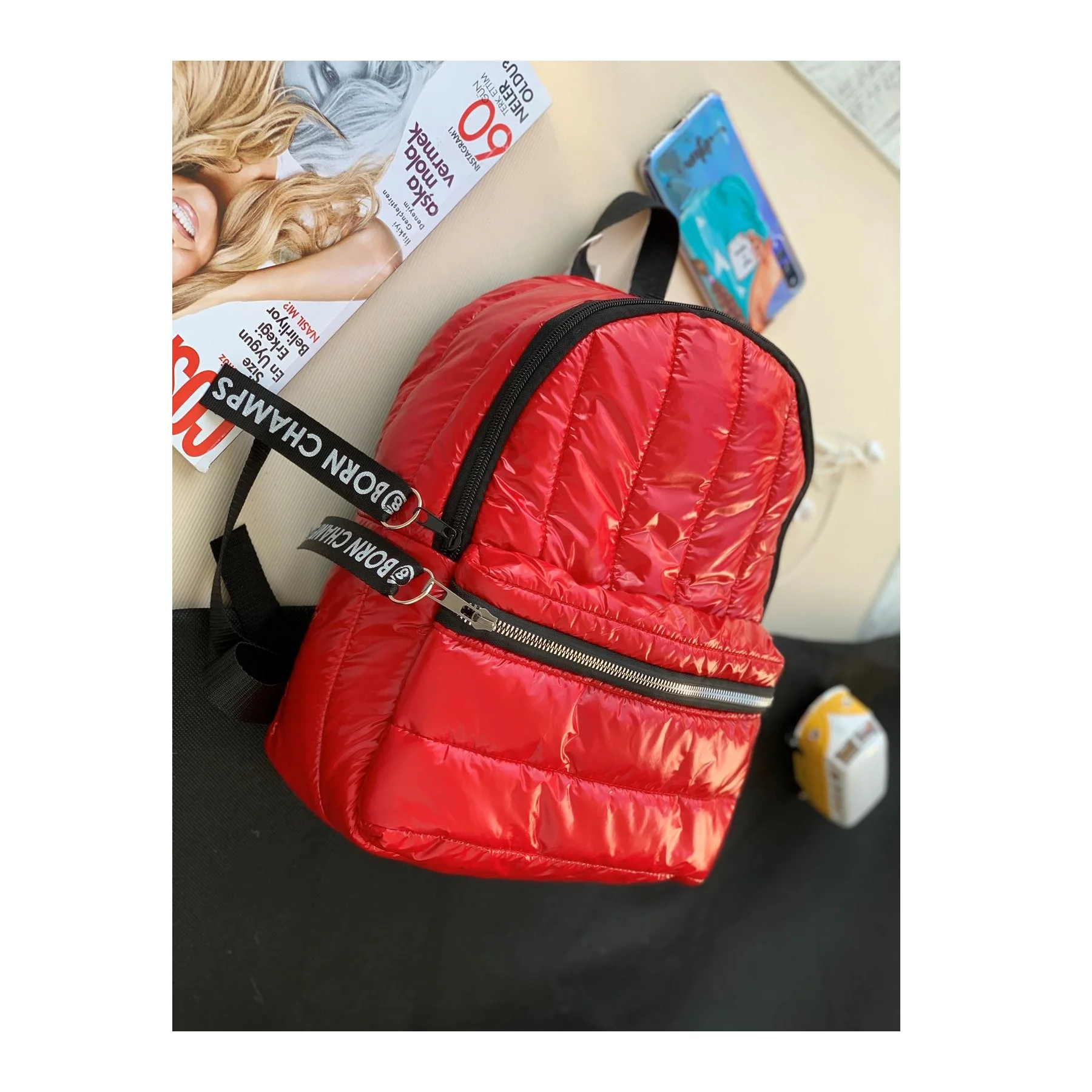 Mochila impermeable de Color rojo para mujer y niña, bolso elegante de moda  2021, cómodo de longitud: 32 CM de ancho: 22 CM|Mochilas| - AliExpress