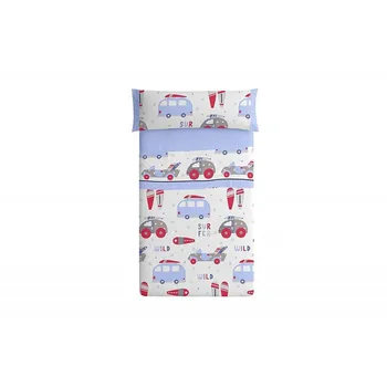 

White Burrito-sheet Set 161 Blue CHILDREN 'S 90x190 cm