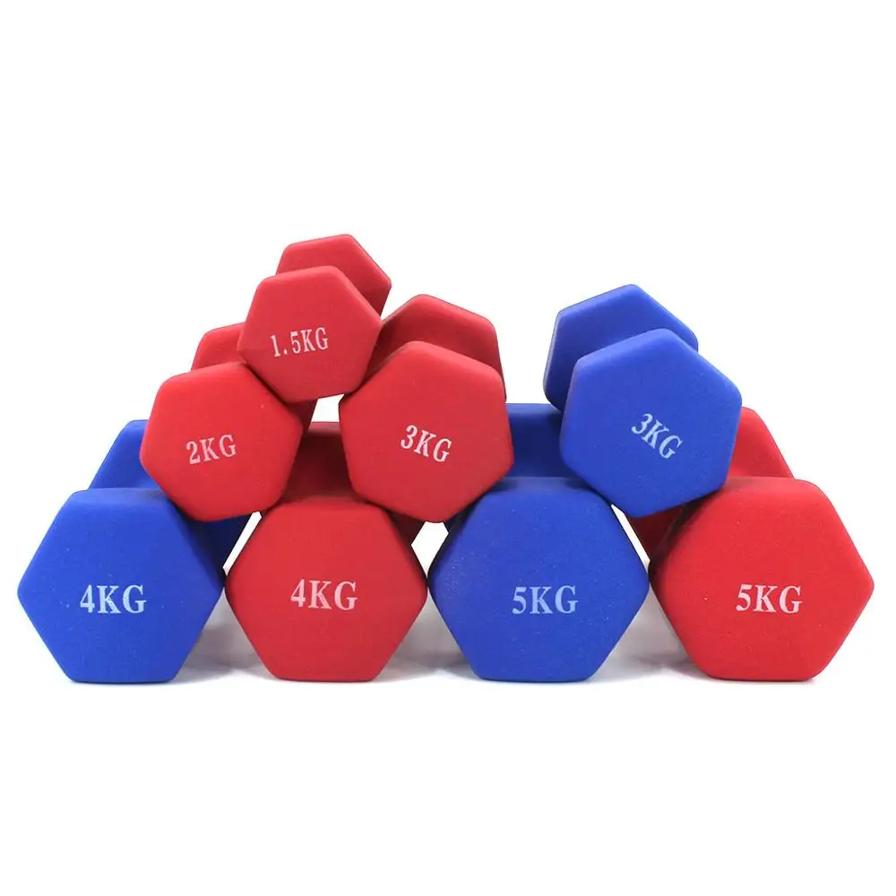 Dumbbells plastic for women, dumbbell Fitness lasting, with style, smooth surface, from 3 kilos, portable optional, 2 pieces