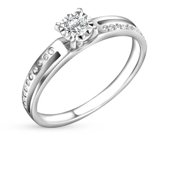 

Gold ring with diamonds sunlight sample 585