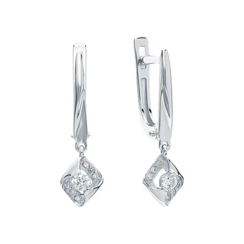 

Gold earrings with diamonds sunlight sample 585