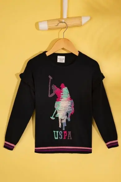 U.S. POLO ASSN. Темно-синий тонкий свитер