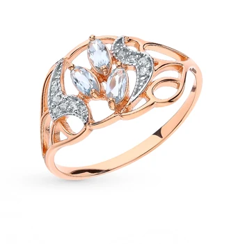 

Gold ring with cubic zirconia sunlight sample 585