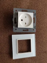 Power-Socket Glass-Panel Livolo Eu Wall Israel Standard 16A Crystal No 100--250v No-Logo