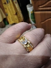 Anillos CC para mujeres y hombres, conjunto de anillo de circonia cúbica, Color amarillo y dorado, accesorios de compromiso de boda CC2095