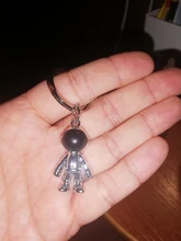 Llavero hecho a mano de astronauta en 3D, Robot espacial, regalo de aleación para hombre y amigo