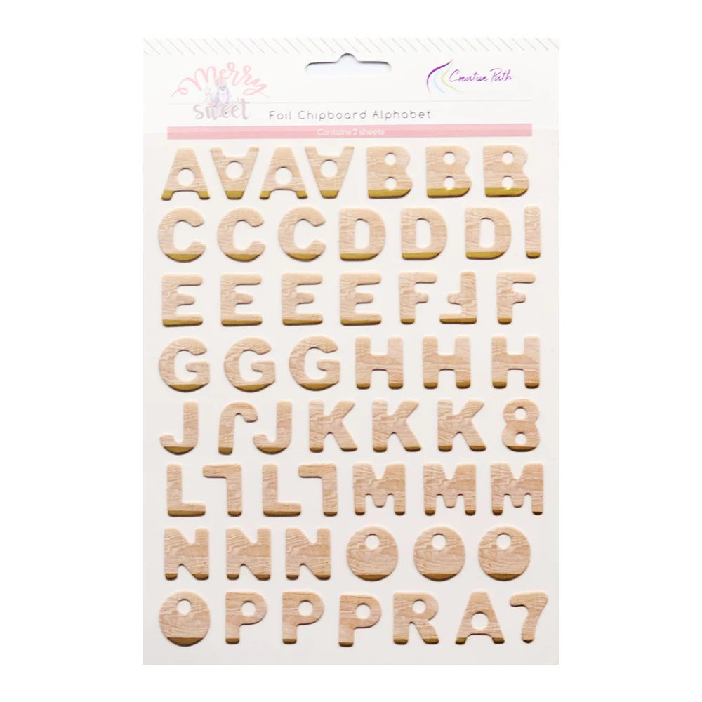 Creative Path Foil Chipboard Alphabet Stickers Crafts Scrapbooking