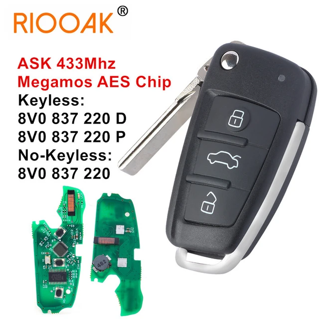 YIQIXIN Fernbedienung Für Audi Schlüssel 434Mhz ID48 Chip Für Audi A4 B8 A2  A6 A5 S4 TT 2005-2013 Cabrio Quattro Avant Teil Anzahl 8P0837220D -  AliExpress