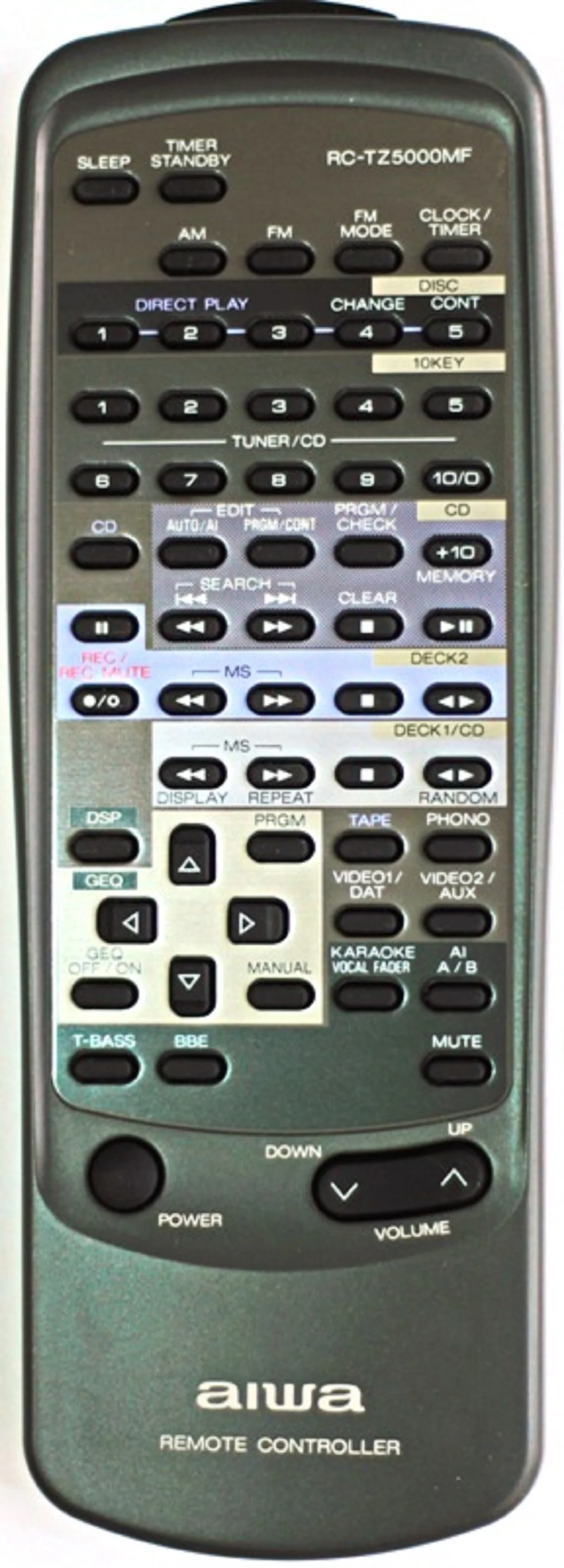 Remote control for Aiwa rc-tz5000mf/rc-t511 original! | Электроника