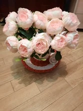 Silk Flower Peony Rose Party-Decoration Fake-Leaf Fall 1-Bouquet Wedding Hight-Quality