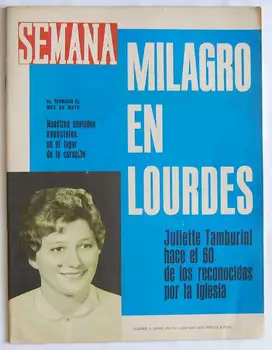 

Week magazine N ° 1320. 05-06-1965. Miracle in Lourdes. Poster Kings of Spain