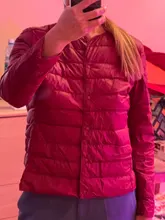 White Coat Jackets Lightweight Ultra-Light Pink Womens Short Warm Thin Large-Size