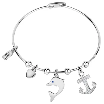 

Bracelet Le Petite Story LPS05ARR47 collection Friendship brass charms dolphin anchor heart