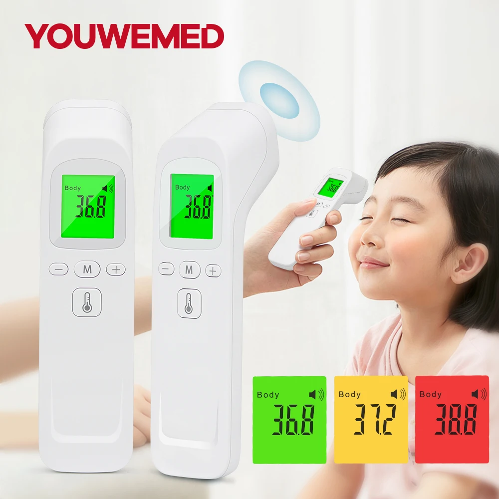 Digital Infrared Thermometer Forehead Ear Non-Contact Body Medical Termometro LCD Fever Baby/Adult Temperature Measure