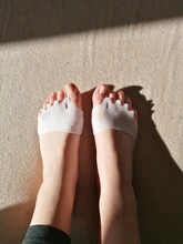 1 par de silicona del dedo del pie Corrector de juanete separadores para pies Corrector alisador para los dedos de los pies Haluksy callos Pad Corrector de Hallux Valgus