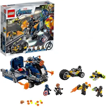 

LEGO Super Heroes-Avengers: dump truck, construction Set, includes Captain America minifigures and Hawkeye.