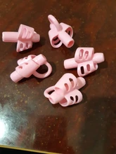 Soporte de silicona para bolígrafos de tres dedos, equipo de enseñanza, para estudiantes, corrección de escritura, 5 uds.